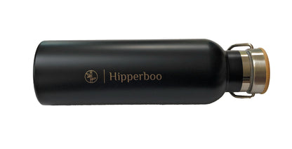 Hipperboo® Thermosfles | Isoleerfles | RVS met bamboe dop en extra RVS dop